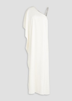 Alice + Olivia Alice Olivia - Crystal-embellished satin maxi dress - White - US 4