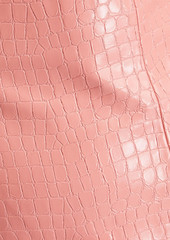 Alice + Olivia Alice Olivia - Daven faux croc-effect leather mini dress - Pink - US 4