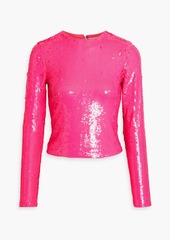 Alice + Olivia Alice Olivia - Delaina sequined tulle top - Pink - XS