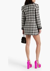 Alice + Olivia Alice Olivia - Deon convertible embellished checked tweed jacket - Black - XS