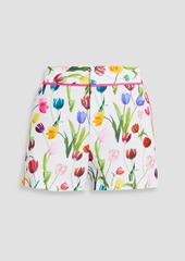 Alice + Olivia Alice Olivia - Dylan floral-print crepe shorts - White - US 4