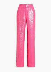 Alice + Olivia Alice Olivia - Dylan sequined chiffon wide-leg pants - Pink - US 2