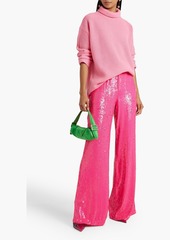 Alice + Olivia Alice Olivia - Dylan sequined chiffon wide-leg pants - Pink - US 2