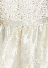 Alice + Olivia Alice Olivia - Embellished brocade mini dress - White - US 0