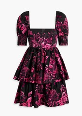 Alice + Olivia Alice Olivia - Emmalou floral-print cotton-blend faille mini dress - Pink - US 6
