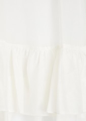 Alice + Olivia Alice Olivia - Erna pleated ruffled chiffon mini dress - White - M