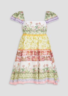 Alice + Olivia Alice Olivia - Tamia floral-print cotton-voile mini dress - Green - US 0