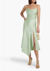 Alice + Olivia Alice Olivia - Harmony asymmetric draped satin-crepe dress - Green - US 6