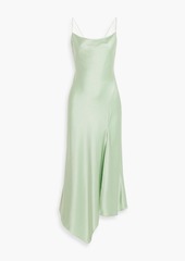 Alice + Olivia Alice Olivia - Harmony asymmetric draped satin-crepe dress - Green - US 0