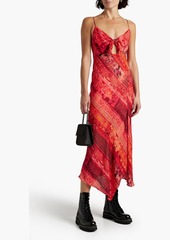 Alice + Olivia Alice Olivia - Harmony asymmetric printed crepe de chine midi dress - Red - US 2