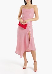 Alice + Olivia Alice Olivia - Harmony asymmetric sequined chiffon midi dress - Pink - US 8
