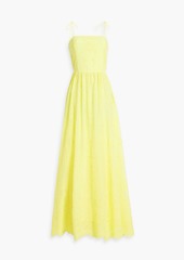 Alice + Olivia Alice Olivia - Juniper broderie anglaise georgette maxi dress - Yellow - US 0