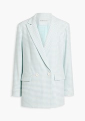 Alice + Olivia Alice Olivia - Justin double-breasted gingham twill blazer - Blue - US 0