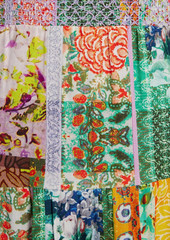 Alice + Olivia Alice Olivia - Karolina patchwork-effect printed linen-blend maxi dress - Multicolor - US 0