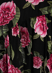 Alice + Olivia Alice Olivia - Katia ruffled floral-print fil coupé chiffon maxi dress - Black - US 0