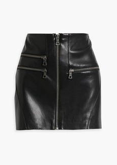 Alice + Olivia Alice Olivia - Kendale faux leather mini skirt - Black - US 10