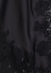 Alice + Olivia Alice Olivia - Kerr lace-paneled satin midi dress - Black - US 0