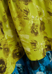 Alice + Olivia Alice Olivia - Miranda tiered floral-print chiffon maxi shirt dress - Blue - US 0