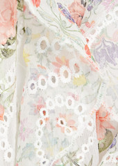 Alice + Olivia Alice Olivia - Mitzi cutout floral-print georgette mini dress - Pink - US 12