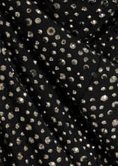 Alice + Olivia Alice Olivia - Nelle crystal-embellished mesh mini dress - Black - US 10