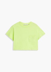 Alice + Olivia Alice Olivia - Preston cropped neon cotton-jersey T-shirt - Green - L