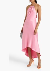 Alice + Olivia Alice Olivia - Rayni bow-detailed satin halterneck maxi dress - Pink - US 10