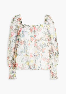 Alice + Olivia Alice Olivia - Rowa floral-print broderie anglaise chiffon blouse - White - XS