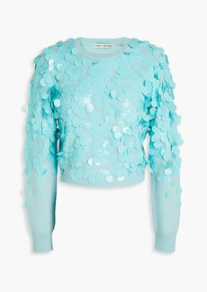 Alice + Olivia Alice Olivia - Sequined cotton-blend sweater - Blue - XS