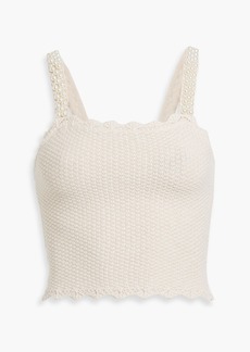 Alice + Olivia Alice Olivia - Sid cropped embellished crocheted cotton-blend top - White - XS
