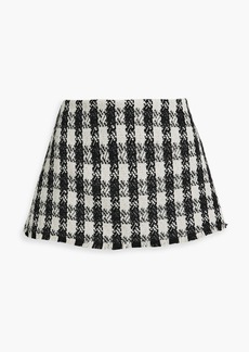 Alice + Olivia Alice Olivia - Mace skirt-effect checked tweed shorts - Black - US 4