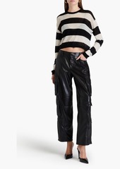 Alice + Olivia Alice Olivia - Striped wool-blend sweater - Black - XS