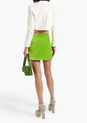 Alice + Olivia Alice Olivia - Renna velour mini wrap skirt - Green - US 8