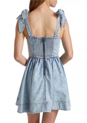 Alice + Olivia Amina Denim Corset Minidress