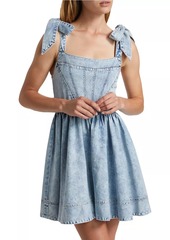 Alice + Olivia Amina Denim Corset Minidress