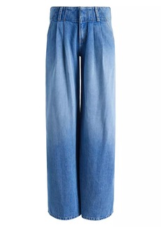 Alice + Olivia Anders Mid-Rise Wide-Leg Jeans