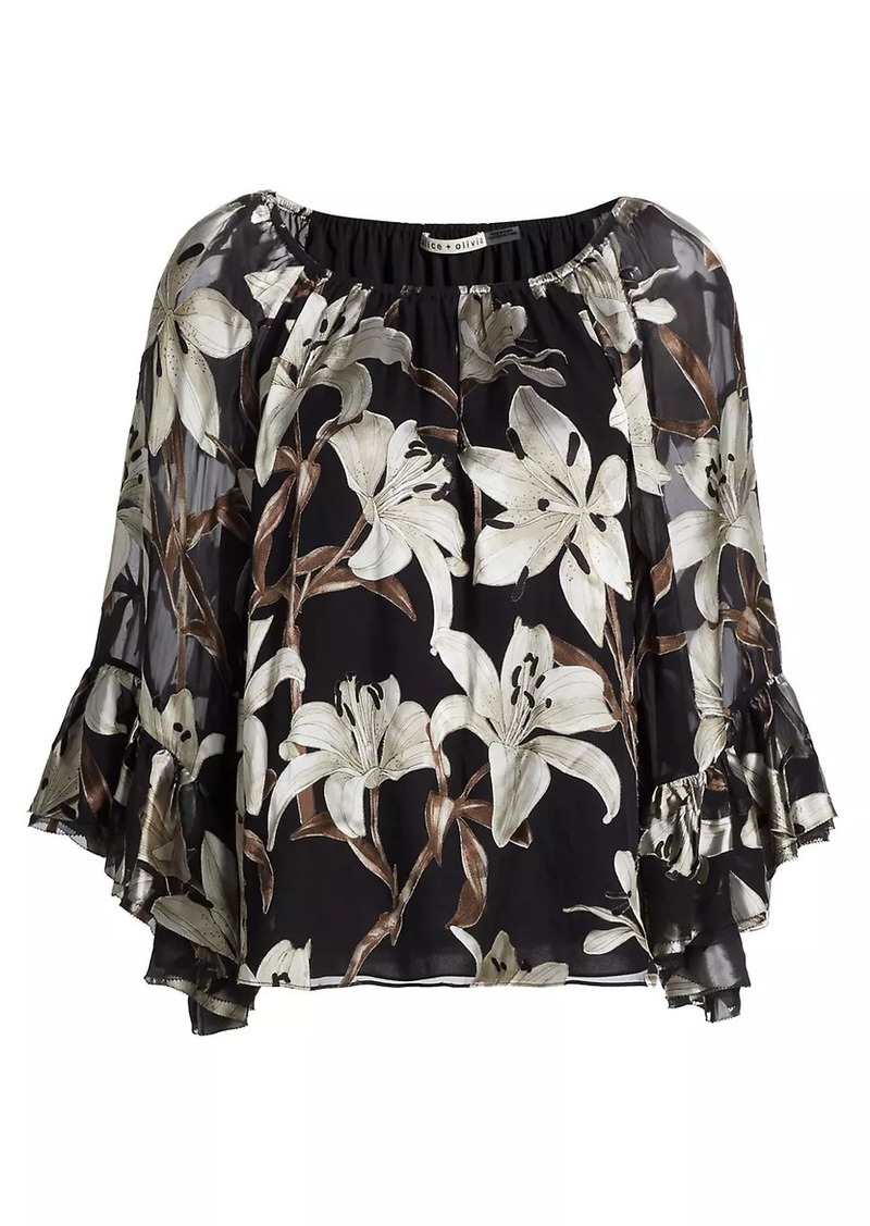 Alice + Olivia Ardelia Floral Off-the-Shoulder Blouse