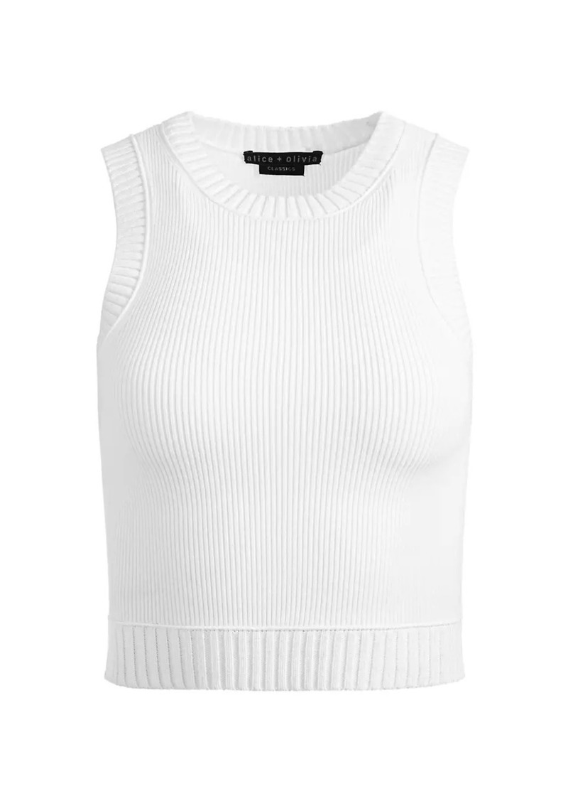 Alice + Olivia Bigsby Rib-Knit Tank