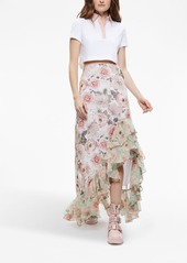 Alice + Olivia Braylee floral-print skirt