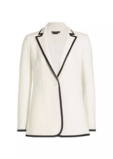 Alice + Olivia Breann Tipped Fitted Blazer