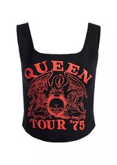 Alice + Olivia Breslin Graphic Band Corset Top