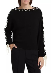 Alice + Olivia Calandra Woven Sweater