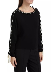 Alice + Olivia Calandra Woven Sweater