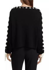 Alice + Olivia Calandra Woven Sweater