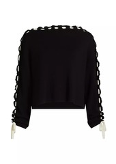 Alice + Olivia Calandra Woven Sweater