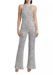 Alice + Olivia Cataline Sequin Wide-Leg Jumpsuit