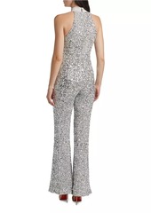 Alice + Olivia Cataline Sequin Wide-Leg Jumpsuit