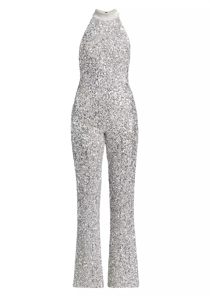 Alice + Olivia Cataline Sequin Wide-Leg Jumpsuit