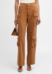 Alice + Olivia Cay Baggy Denim Cargo Pants 