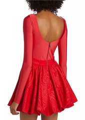 Alice + Olivia Chara Bubble-Hem Minidress