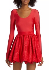 Alice + Olivia Chara Bubble-Hem Minidress